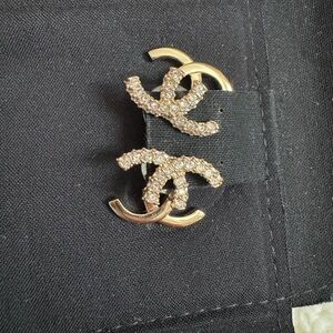 Chanel Gold Crystal Earrings